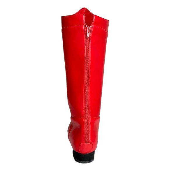 Pleaser Hero Engineer Costume Boots S Red Patent Size S Festival Costume Cosplay - Picture 7 of 10